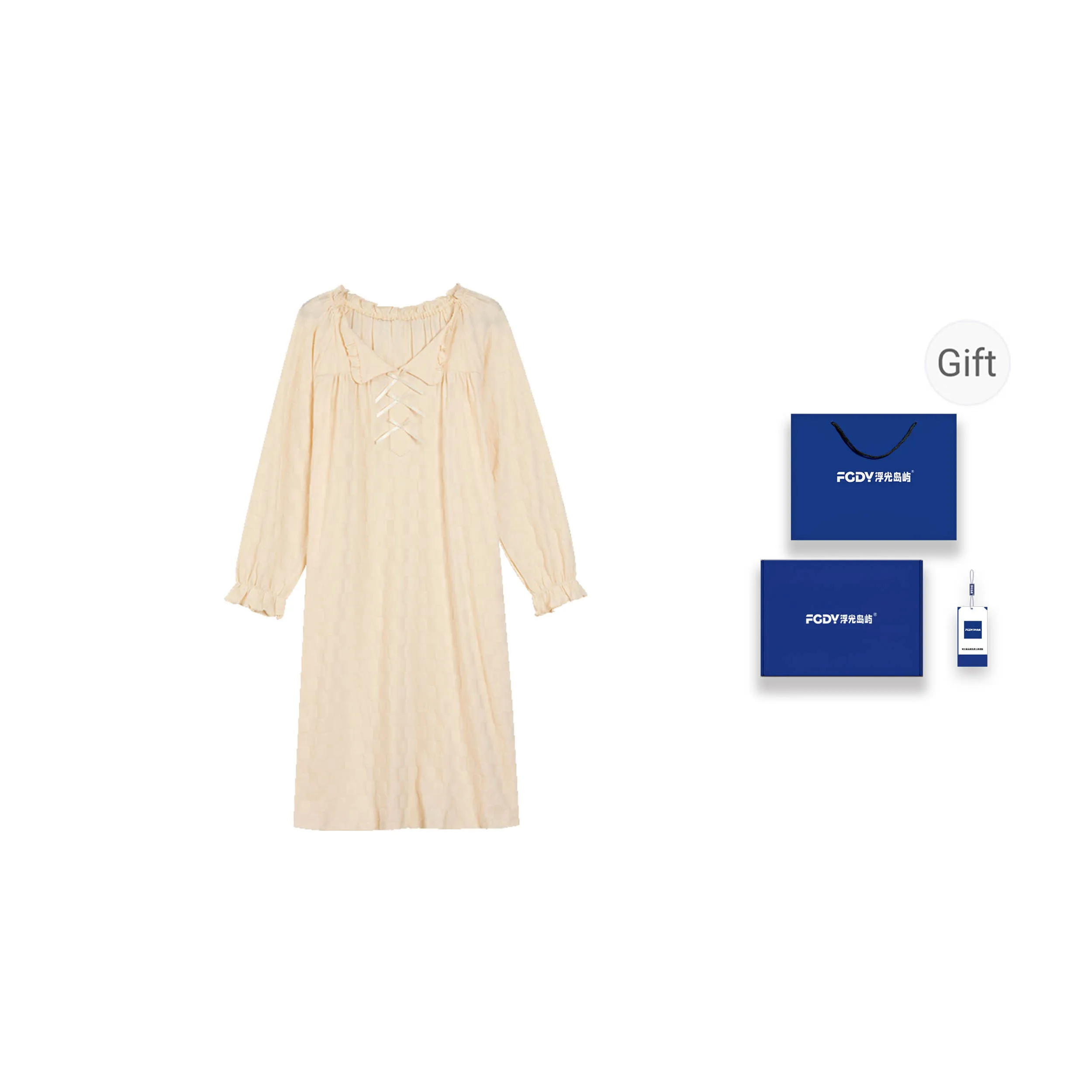 Floating Light Islands Nightgown Women's Box Apricot