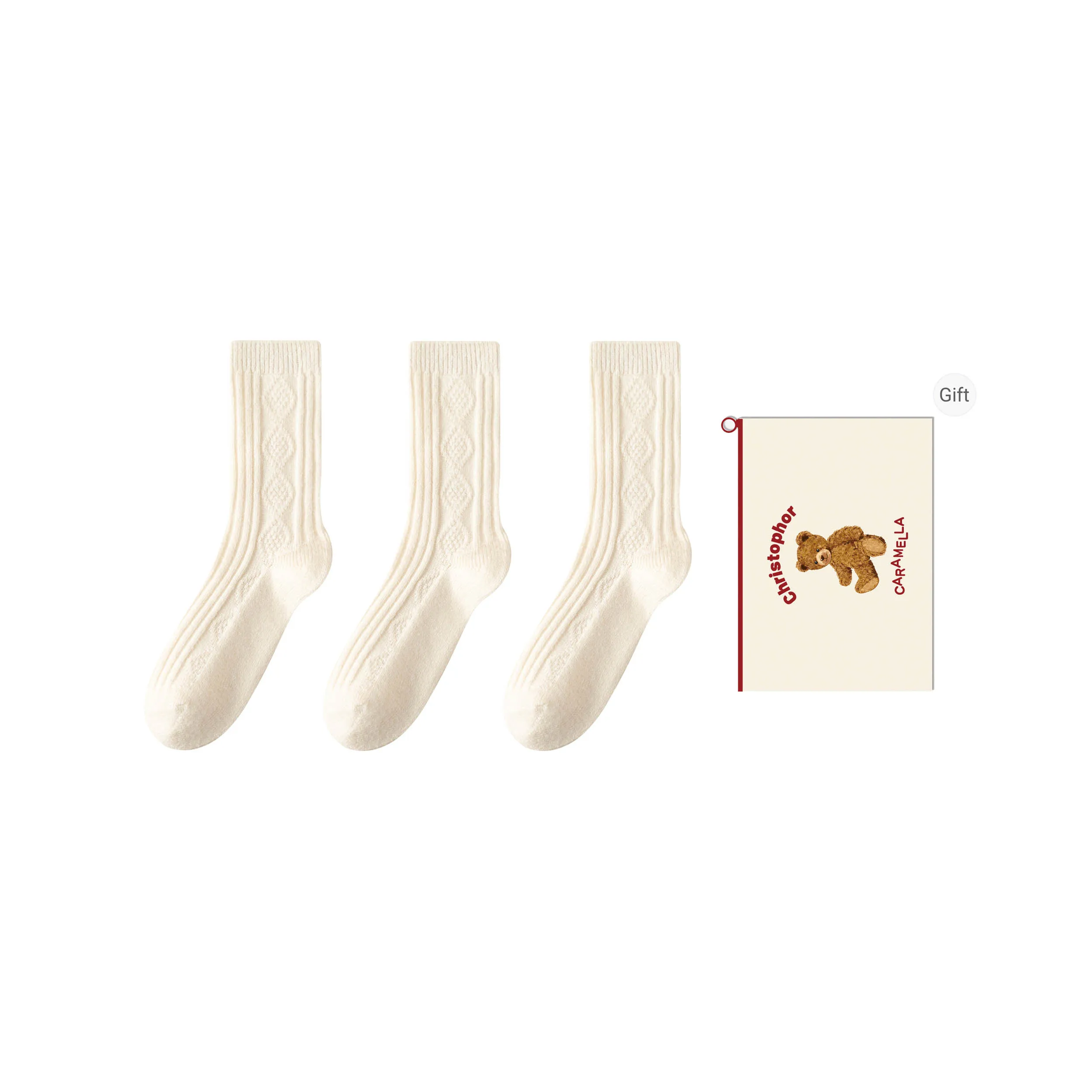 Caramella Mid Calf Socks Unisex 3 Pack