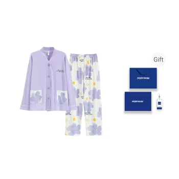 Floating Light Islands Pajama Set Women's Box Purple