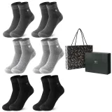 6 Pack Box Included (2 Black, 2 Dark Gray, 2 Light Gray) 100% cotton, Business/3A Antibacterial/Mesh Breathable