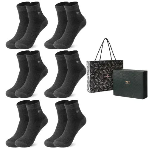 SEPTWOLVES Mid-Calf Socks Men's 6 Pairs Gift Box Packaged