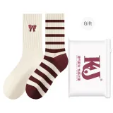 24259 White Bowknot, Pinstripe (2 Pack)