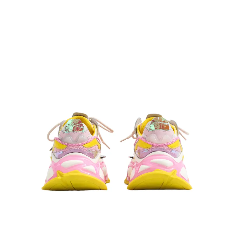 VINYVIOLA Cushioned Wear Resistant Height Increasing Low Top Chunky Sneakers Unisex-24