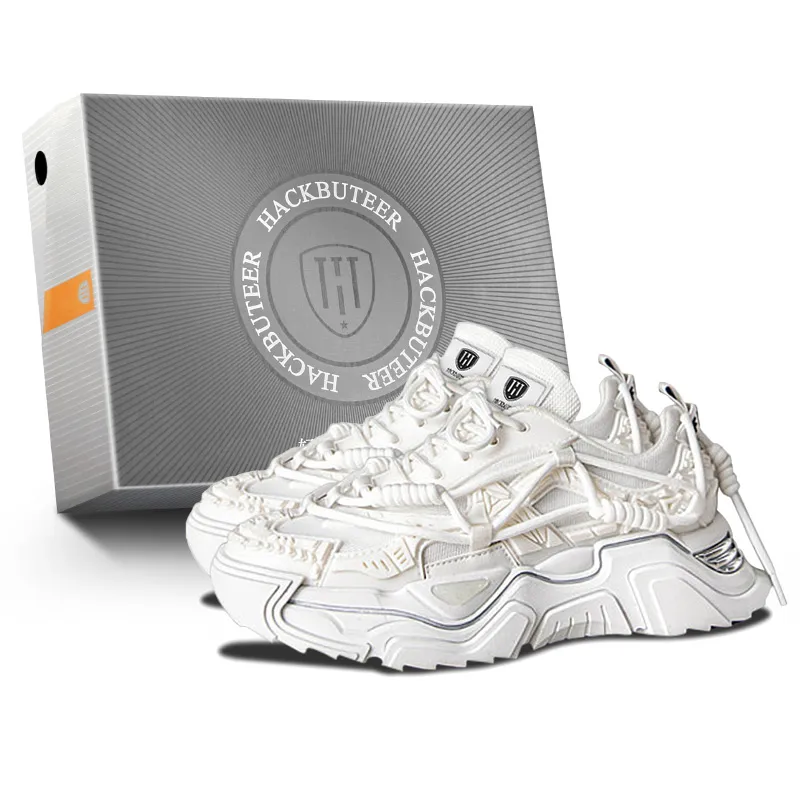 HACKBUTEER Cyber Collection Black Warrior Low Top Chunky Sneakers Unisex Box Limited Edition-6