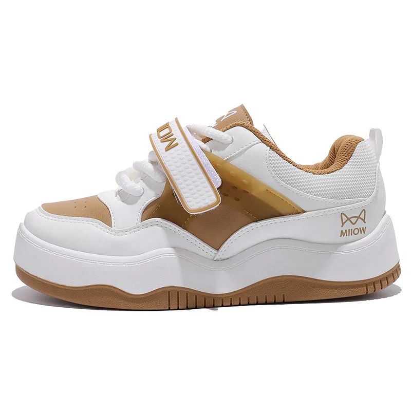 MIIOW Trend Party Series Coverage Wear Resistant Lightweight Height Increasing Low Top Skateboard Shoes Women's-14