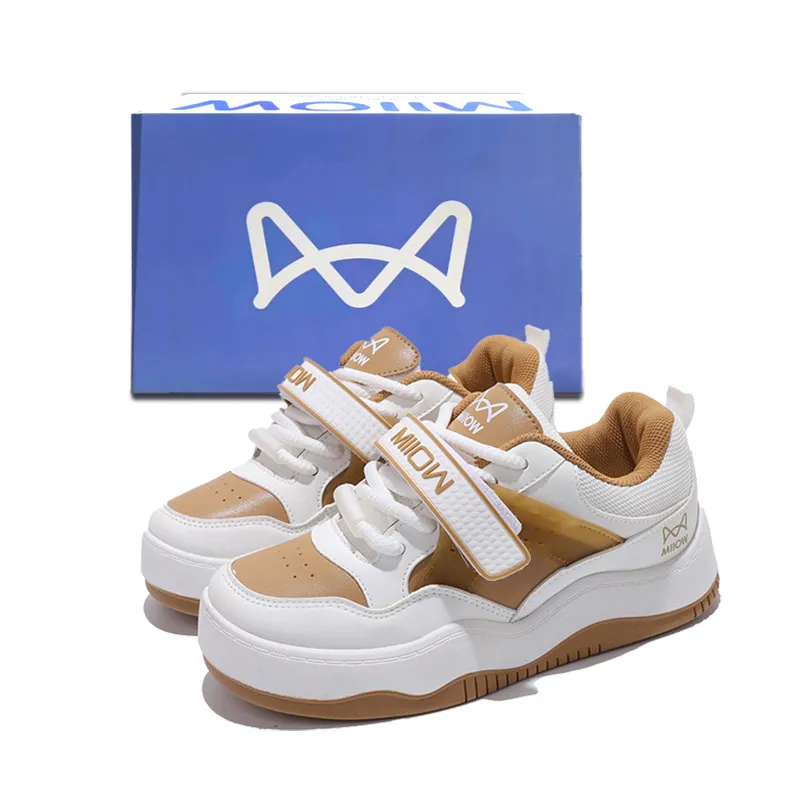 MIIOW Trend Party Series Coverage Wear Resistant Lightweight Height Increasing Low Top Skateboard Shoes Women's-15
