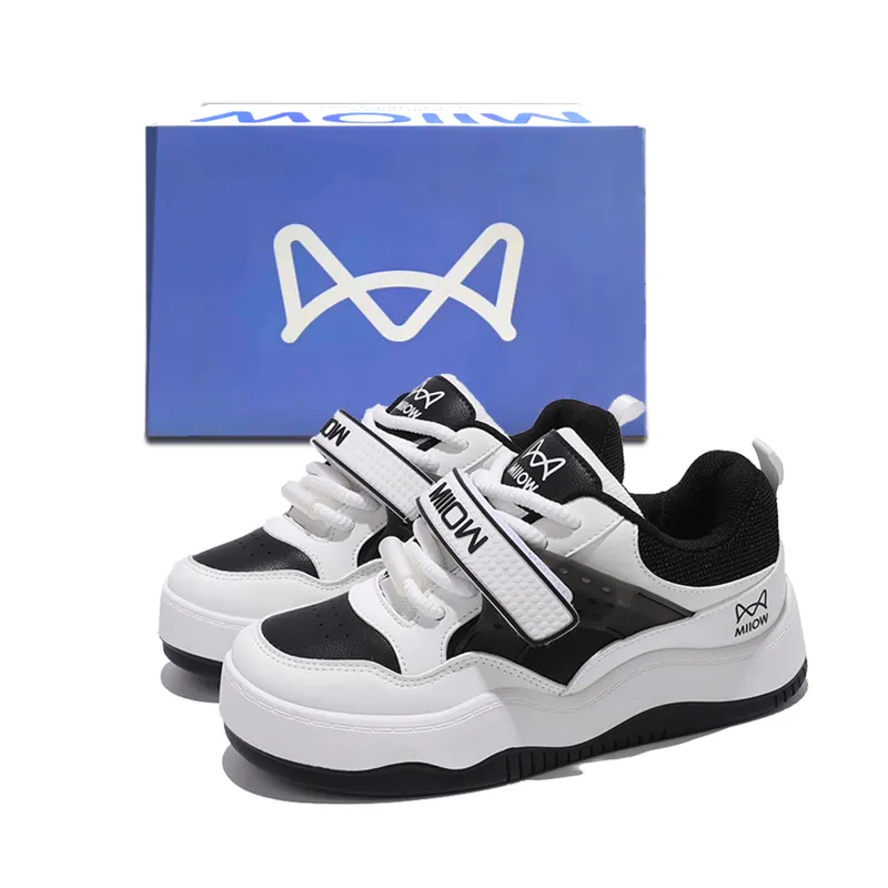 MIIOW Trend Party Series Coverage Wear Resistant Lightweight Height Increasing Low Top Skateboard Shoes Women's-1