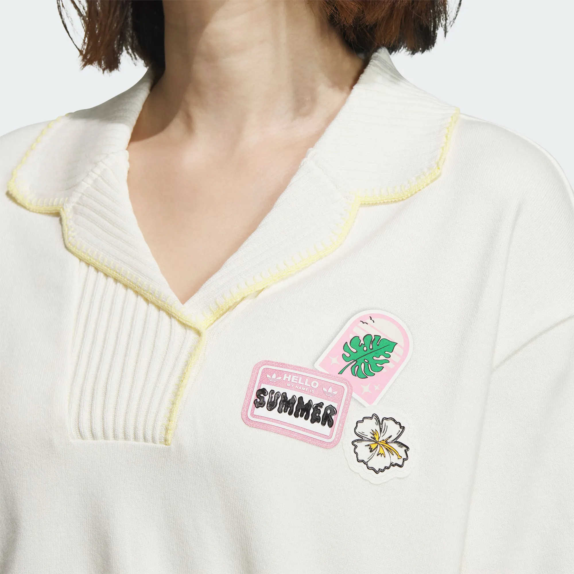 Adidas Originals HOLIDAY PLAY Polo Shirts Women's Ivory