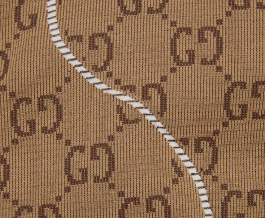 GUCCI Gg Jersey Jacquard Dress 'Beige/Ebony'