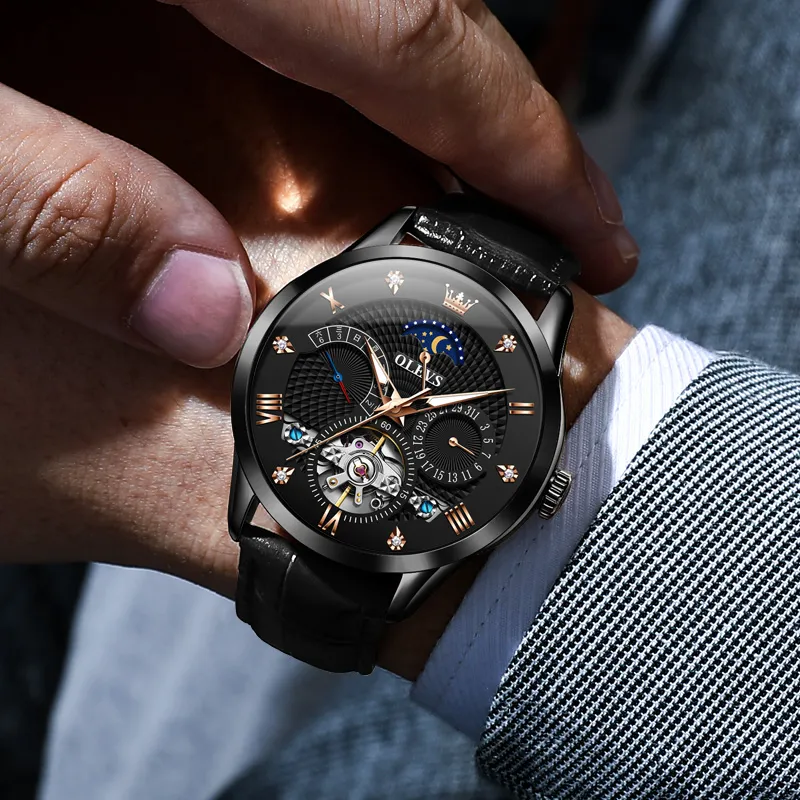 OLEVS Play The Cool Series Mechanical Movement Watch Men's Watches White Dial-13