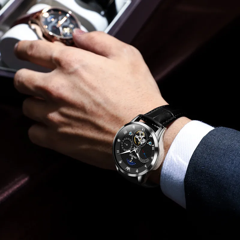 OLEVS Play The Cool Series Mechanical Movement Watch Men's Watches White Dial-9