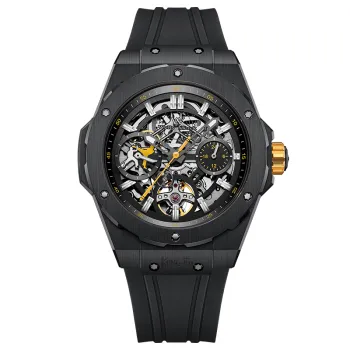 Welly Merck Automatic Mechanical Movement Watch Men's Watches Cut Out Dial