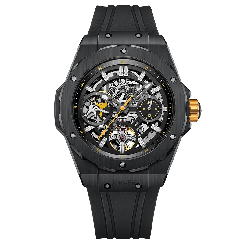 Welly Merck Automatic Mechanical Movement Watch Men's Watches Cut Out Dial-0