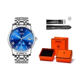 Silver Case Blue Dial