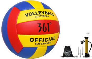 361° PVC Size 5 Volleyball Unisex Red Yellow Blue