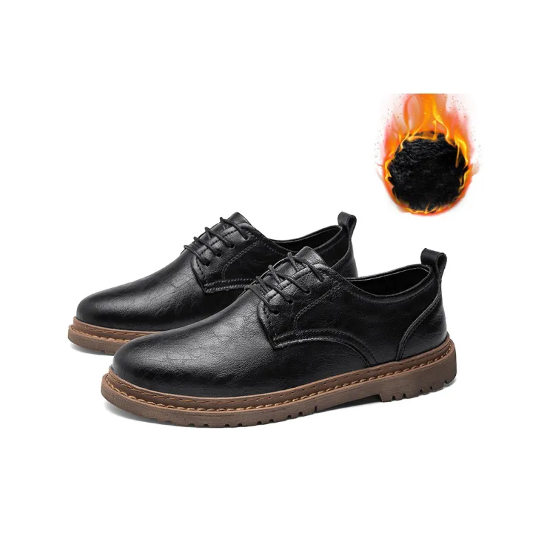 G.N.SHIJIA Men's Casual Shoes Men Low Top Black/Khaki-20