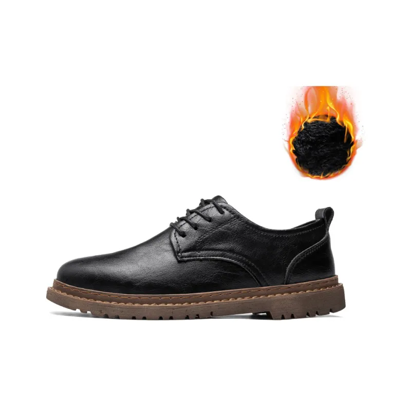 G.N.SHIJIA Men's Casual Shoes Men Low Top Black/Khaki-18