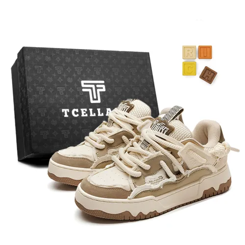 TCELLARS Skateboard Shoes Unisex Mid-Top Brown