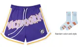 Lakers purple + basketball socks