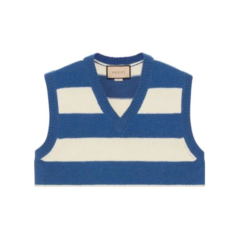 GUCCI Striped Knitted Vest-6