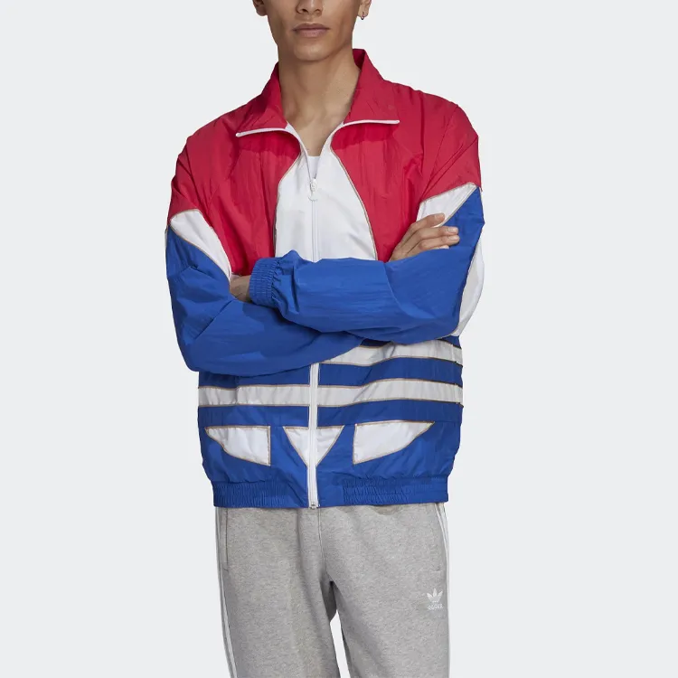 Adidas Originals BIG TREFOIL OUTLINE Jackets Men Blue White Red