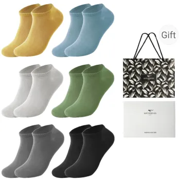 SEPTWOLVES Ankle Socks Men's 6 Pairs Gift Box Packaged