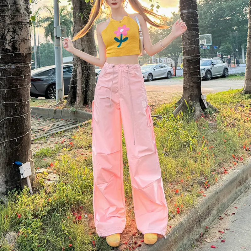 ZAZN Cargo Pants Women's Pink-1