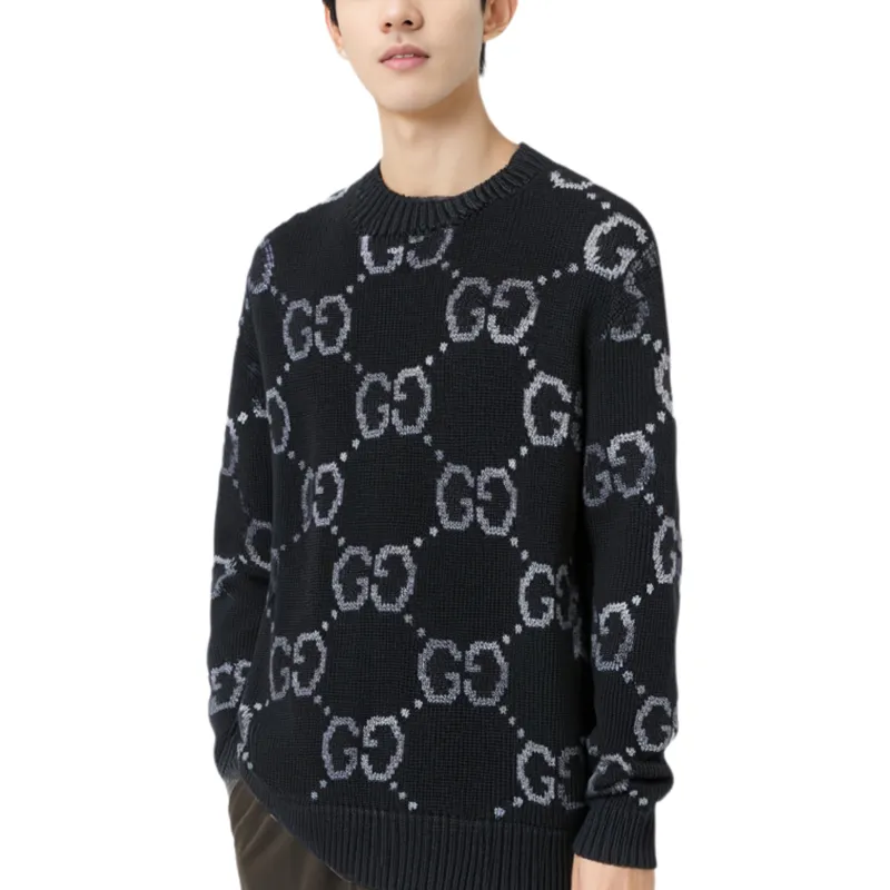 GUCCI Gg Jacquard Crewneck Jumper-2
