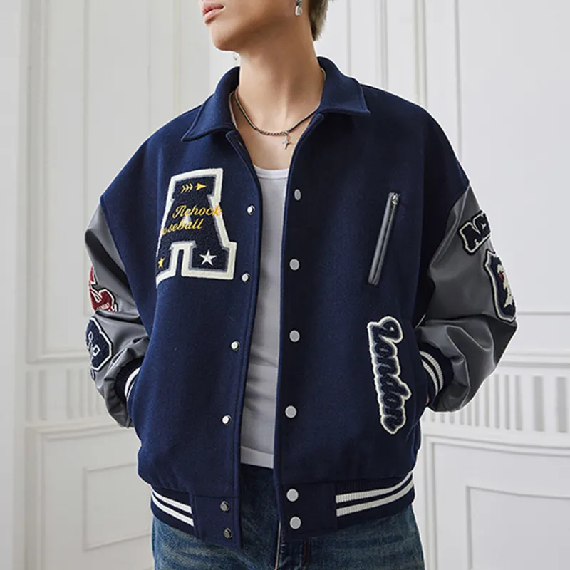 A Chock Baseball Jerseys Unisex Navy Blue-4