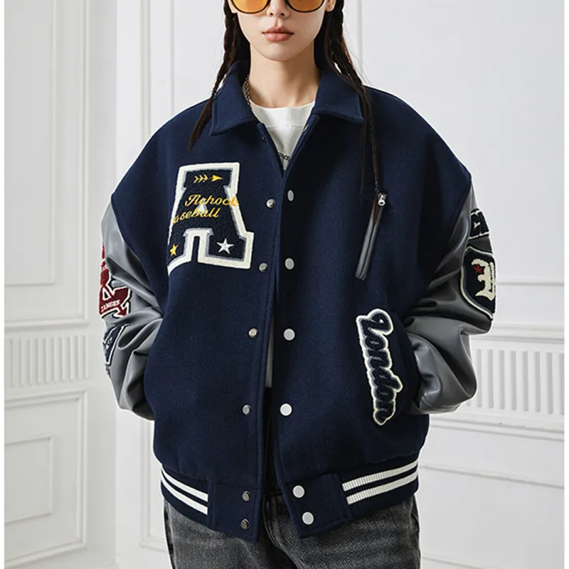 A Chock Baseball Jerseys Unisex Navy Blue-2