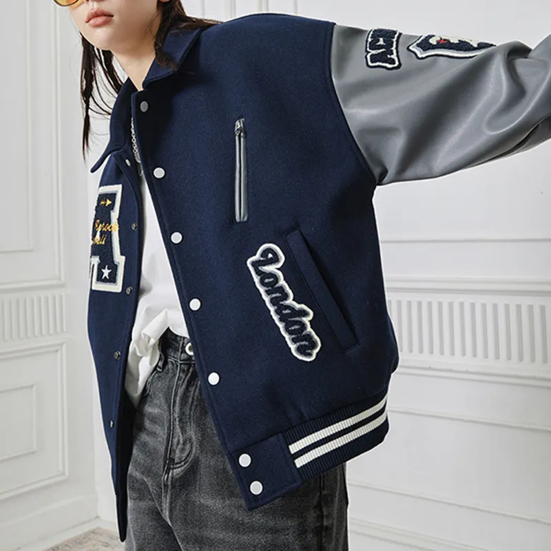 A Chock Baseball Jerseys Unisex Navy Blue-3