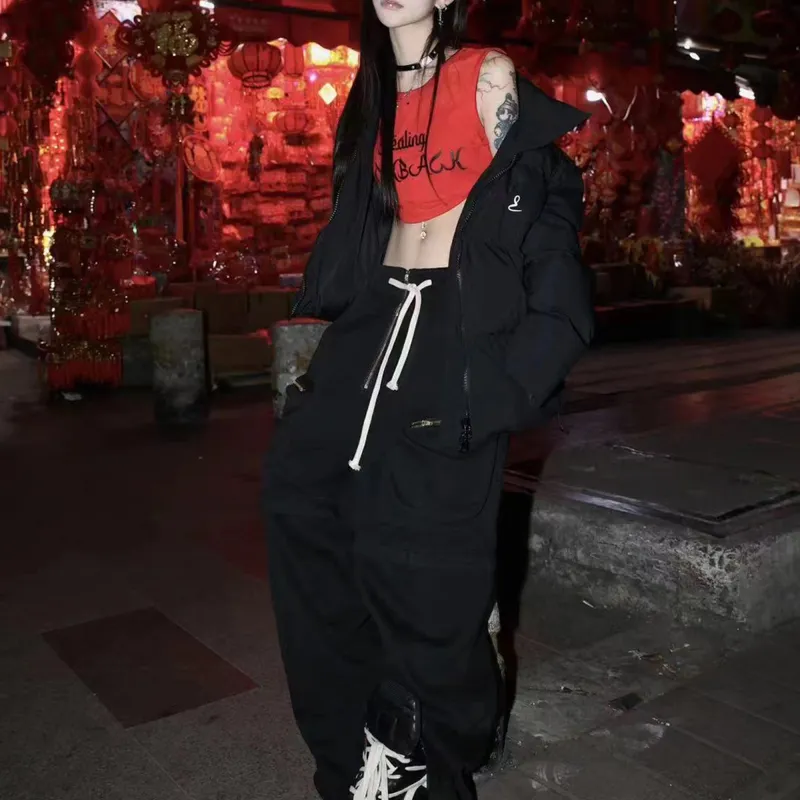 Charlie Luciano Cargo Pants Unisex Black-5