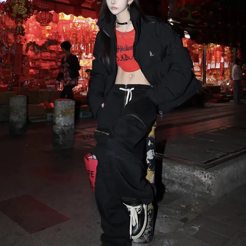 Charlie Luciano Cargo Pants Unisex Black-2