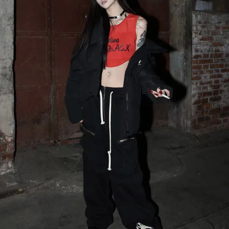 Charlie Luciano Cargo Pants Unisex Black-4