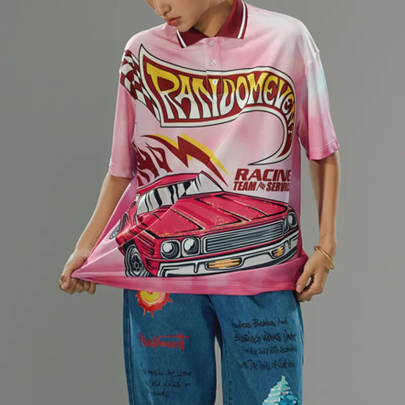 Randomevent SS24 Polo Shirts Unisex Pink-4