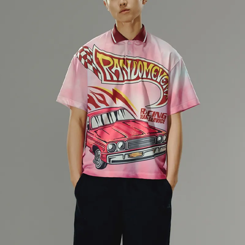 Randomevent SS24 Polo Shirts Unisex Pink-2