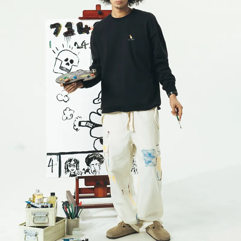 714STREET Cargo Pants Unisex Ecru-2