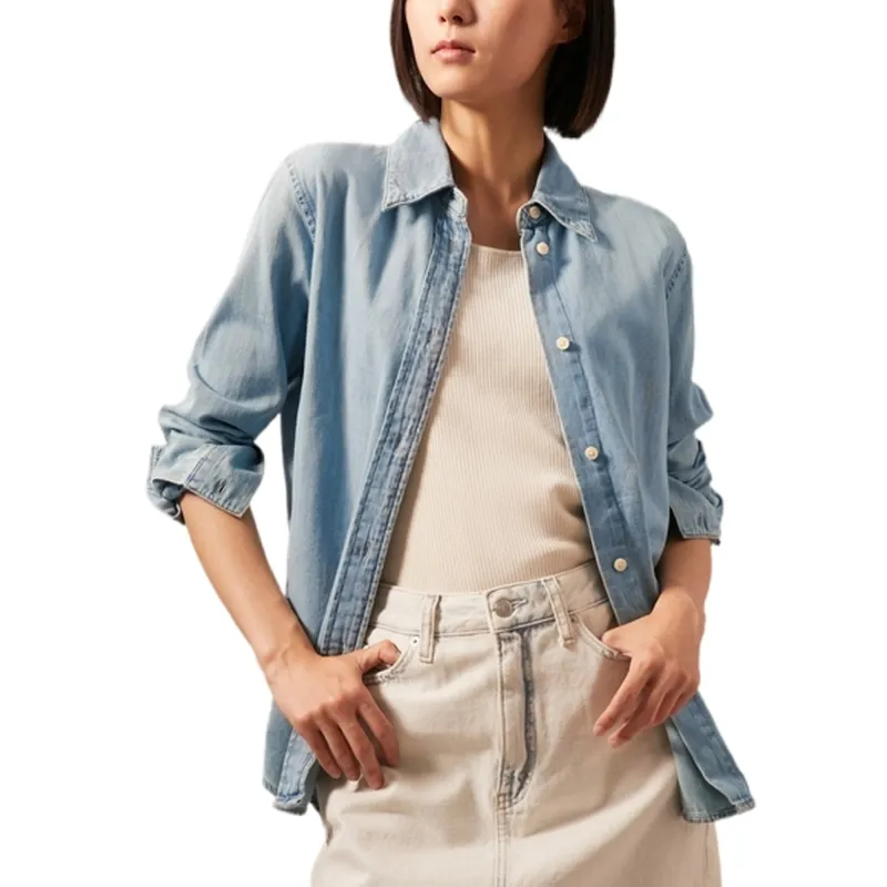CALVIN KLEIN Shirt Women's Denim Light Blue-2