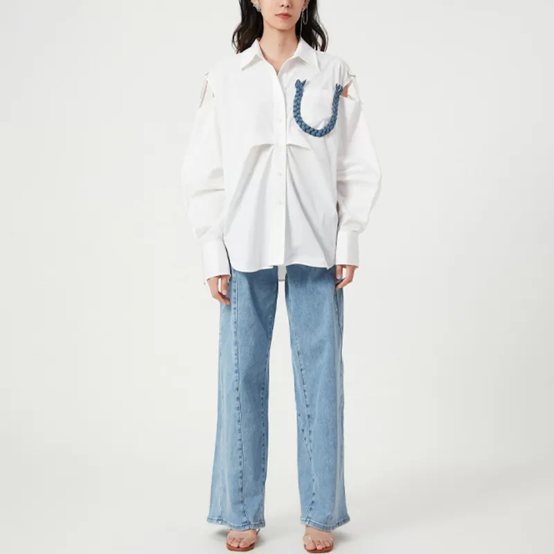 FLONAKED Shirts Women's White-2