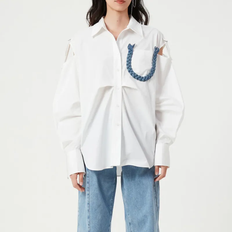 FLONAKED Shirts Women's White-5