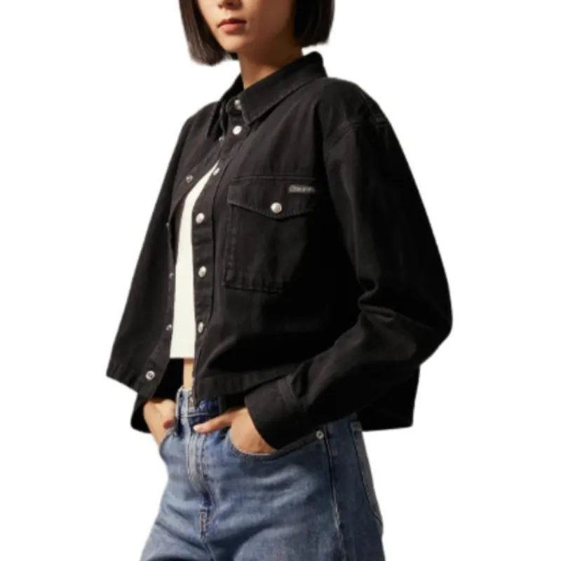 CALVIN KLEIN Shirt Women's Denim Black-2