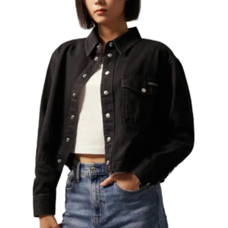 CALVIN KLEIN Shirt Women's Denim Black-3