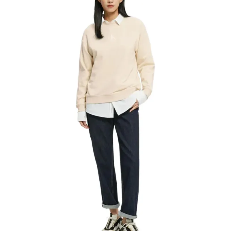 CALVIN KLEIN Sweatshirt Women's Ivory White-2