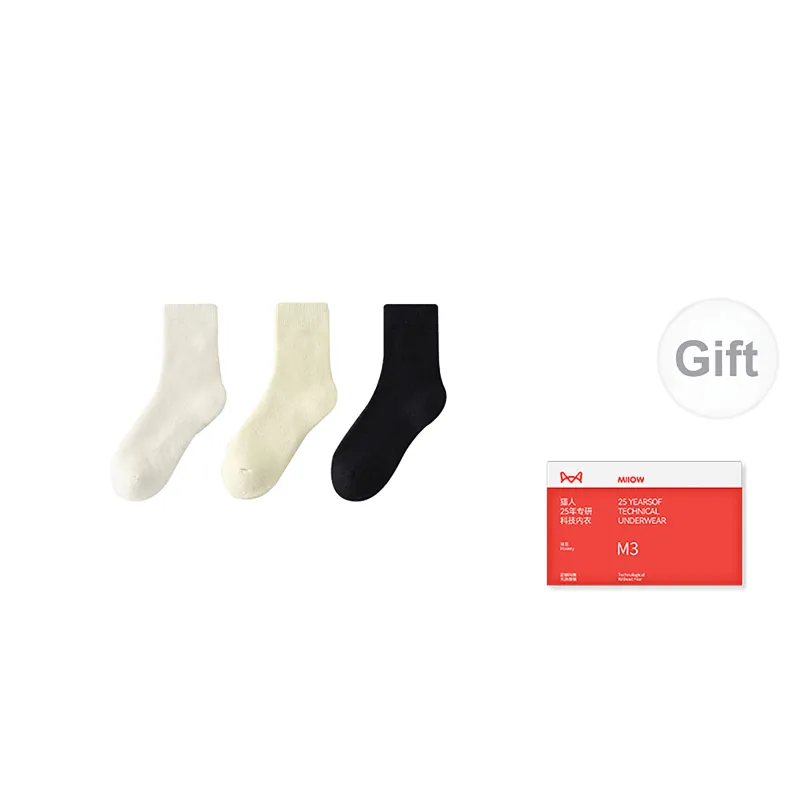 MIIOW Trend Party Series Mid Calf Socks Men's Shopping Bag 3 Pack-5