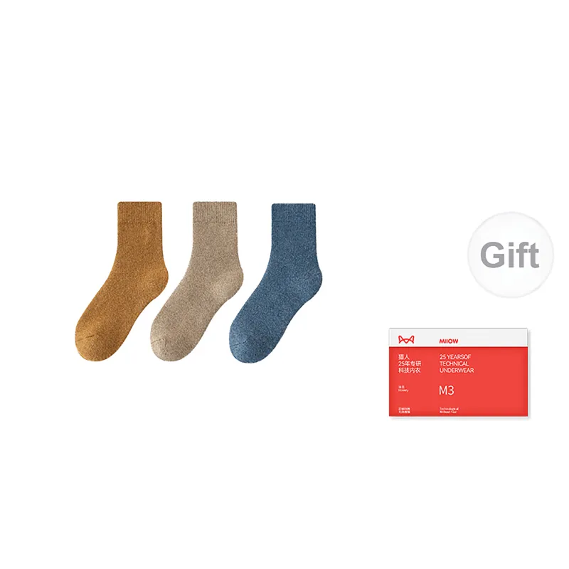 MIIOW Trend Party Series Mid Calf Socks Men's Shopping Bag 3 Pack-9