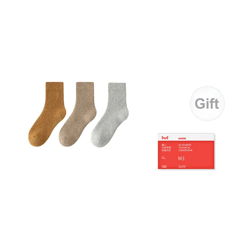 MIIOW Trend Party Series Mid Calf Socks Men's Shopping Bag 3 Pack-8