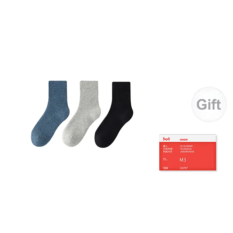 MIIOW Trend Party Series Mid Calf Socks Men's Shopping Bag 3 Pack-10