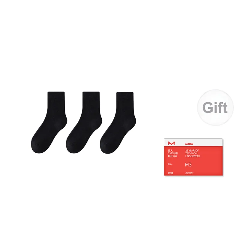 MIIOW Trend Party Series Mid Calf Socks Men's Shopping Bag 3 Pack-6