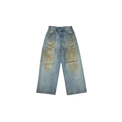 Haonanhuang Jeans Unisex Blue