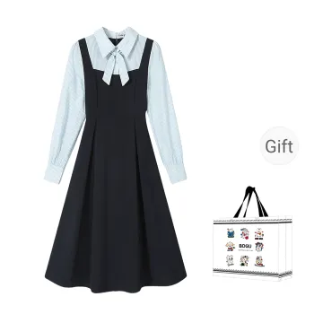 BDGU Long Sleeved Dress Women's Navy Blue